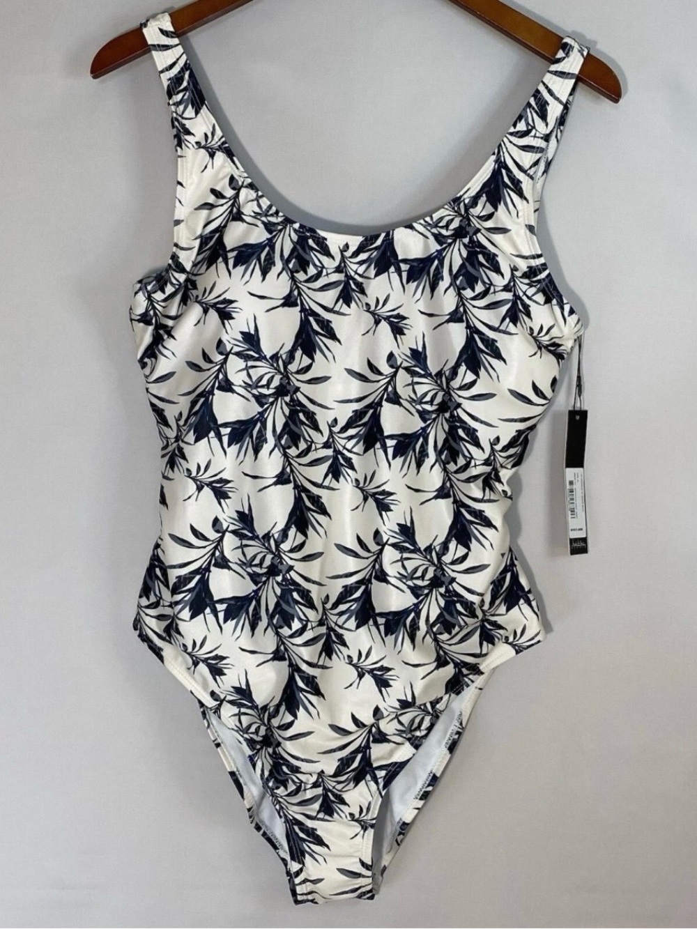 Nicole Miller Studio Swimsuit Size XL Moonless Night Print Scoop Back New $120